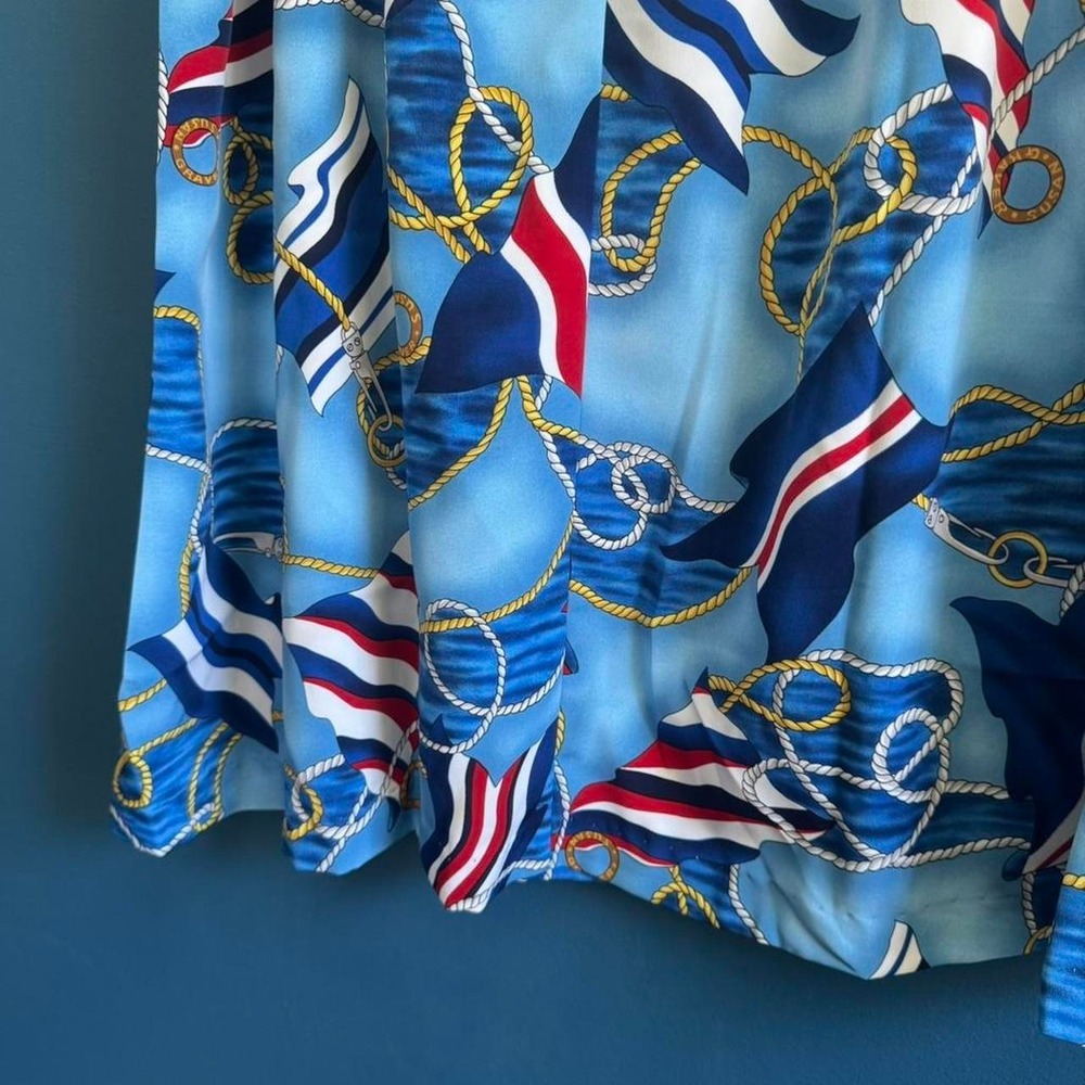 Vintage 90s Nautical Skirt Women's Size XL Susan Graver NWT Patriotic Blue Red - Picture 6 of 8